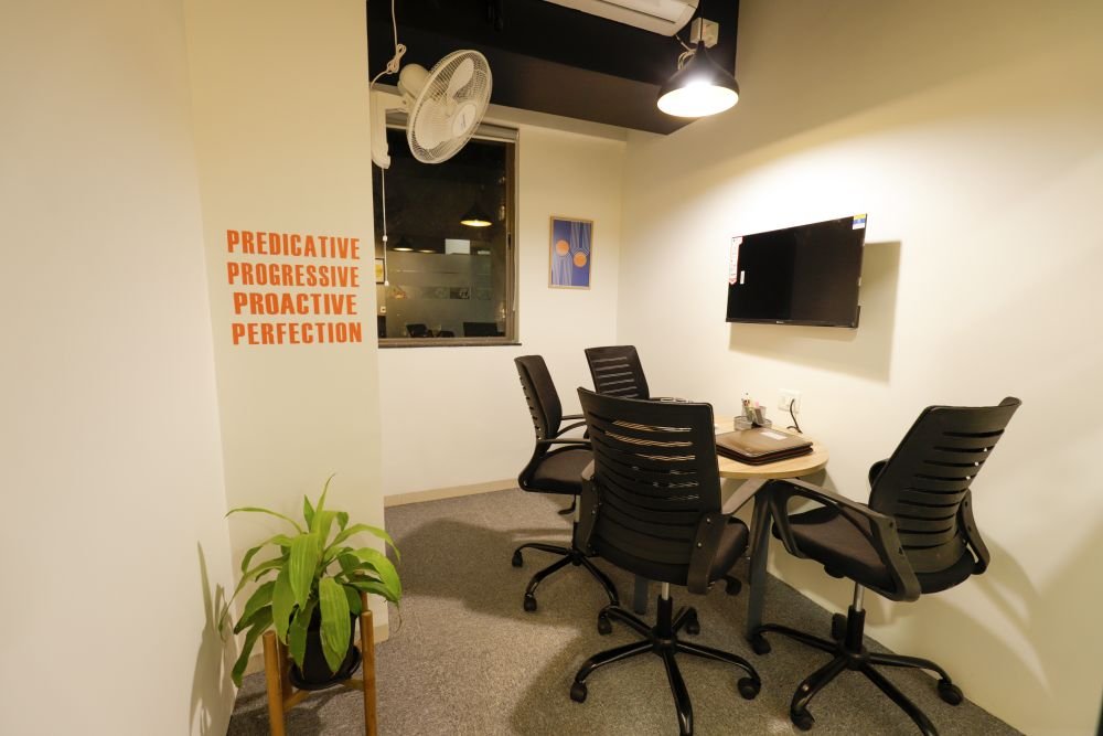 Meeting room in a managed office by Workin Space, Pune