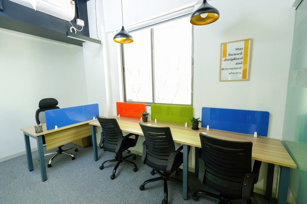 Private cabins in a managed office by Workin Space, Pune